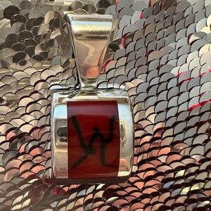 Vintage Silpada Red & Black Jasper Gemstone & sterling 
Silver 925